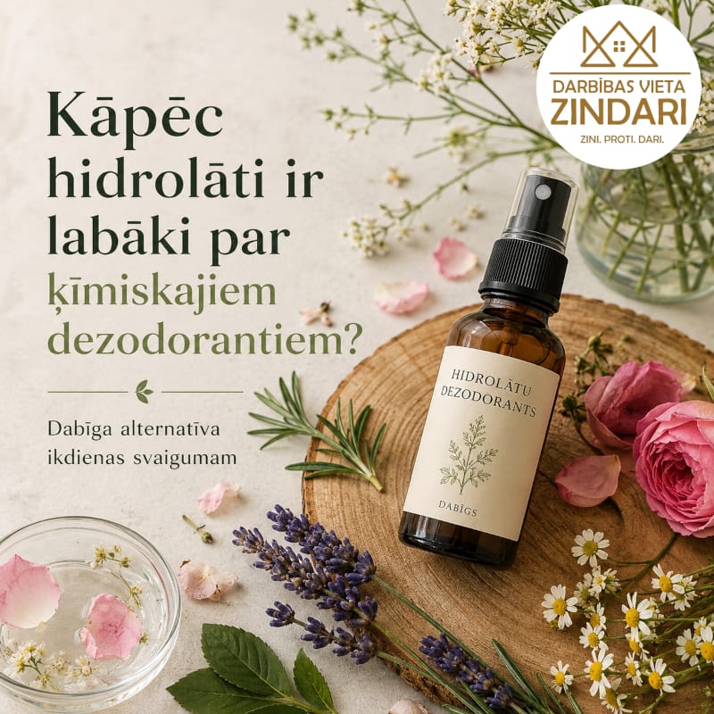 Hidrolātu dezodorants – dabīga alternatīva